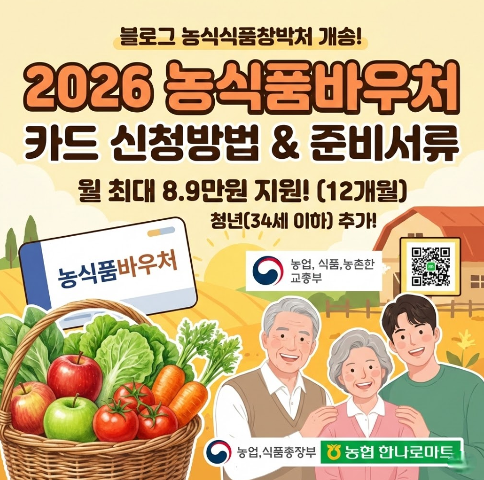 2026 농식품바우처 카드 신청방법 및 준비서류 안내