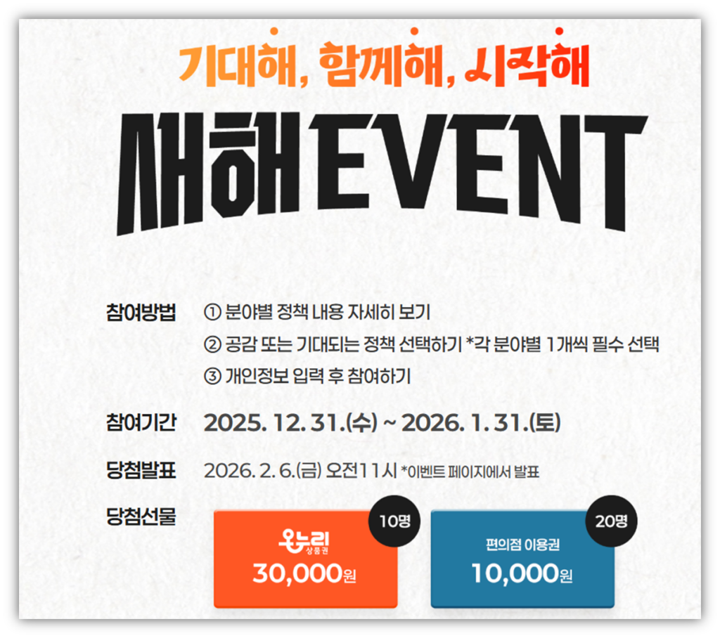 2026 온누리상품권 3만원 새해이벤트 신청방법
