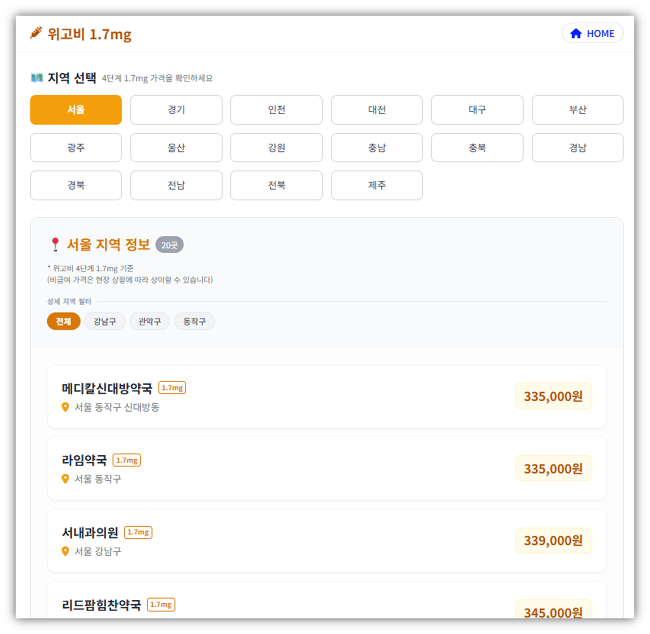 위고비 1.7mg 가격 저렴한 약국 (4단계)